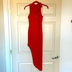 Bebe one leg mini dress